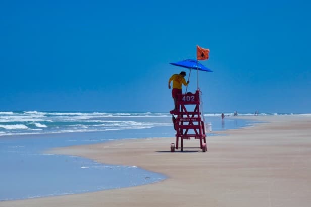 Lifeguard on duty at New Smyrna Beach