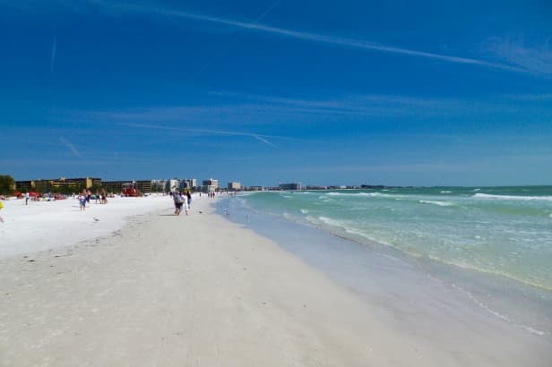 The white sands of Siesta Beach
