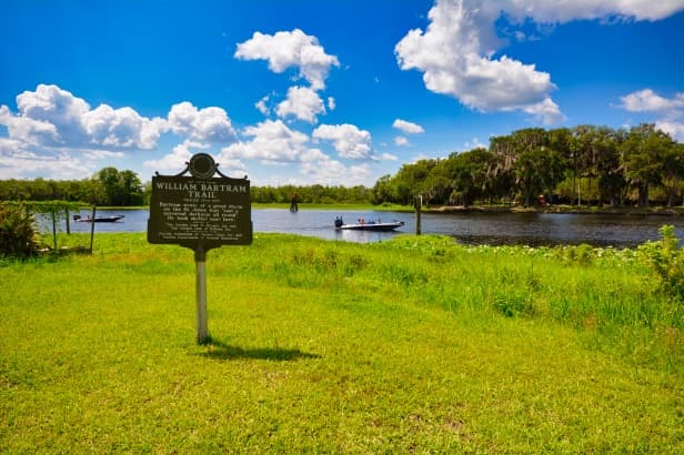 View across St Johns River to Hontoon Island