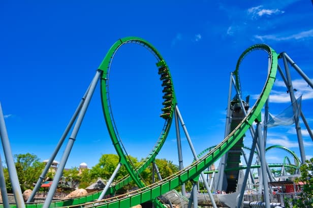 Incredible Hulk coaster at Universal's Islands of Adventure