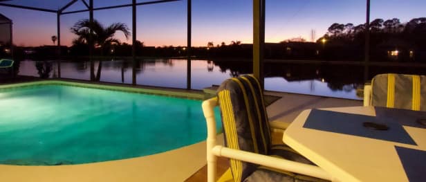 Pool at sunset